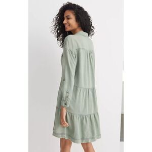 Anthropologie PILCRO Tiered Mini Shirtdress Size Small